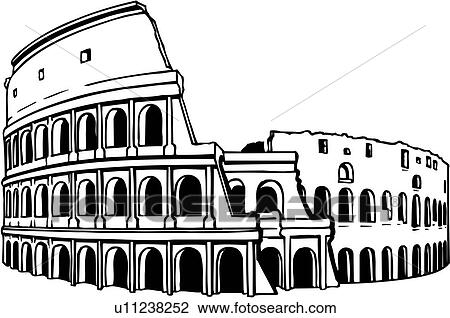 イラスト Lineart コロシアム Colosseum ローマ イタリア 歴史 クリップアート 切り張り イラスト 絵画 集 U Fotosearch