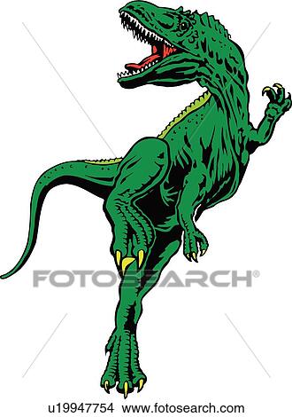 イラスト Lineart 動物 恐竜 Tyrannosaurus レックス T Rex クリップアート 切り張り イラスト 絵画 集 U Fotosearch