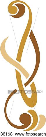 Clip Art - antique, art, vintage, cartouche, background, decoration, accent. Fotosearch