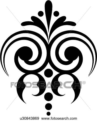 Clip Art - antique, art, vintage, cartouche, background, decoration, accent. Fotosearch