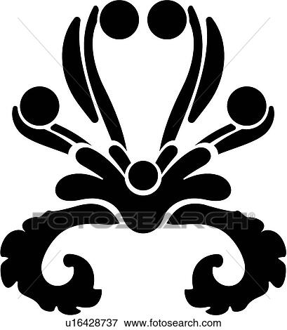 Clip Art - cartouche, art, classic, antiquity, background, vintage, accent. Fotosearch