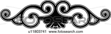 Clipart - cartouche, art, classic, antiquity, background, vintage, accent. Fotosearch