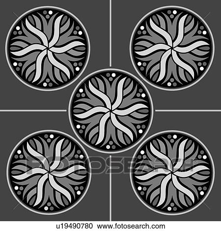 Clipart - cartouche, seamless, classic, background, art, vintage, accent. Fotosearch