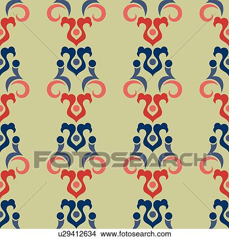 Clipart - cartouche, seamless, classic, background, art, vintage, accent. Fotosearch