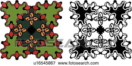 Clip Art - decoration, art, antique, vintage, background, deco, accent. Fotosearch