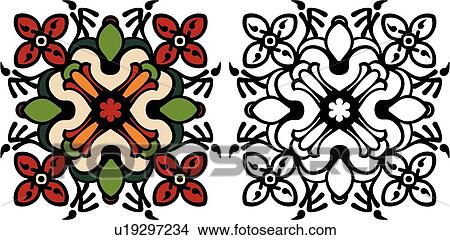Clipart - decoration, art, antique, vintage, background, deco, accent. Fotosearch