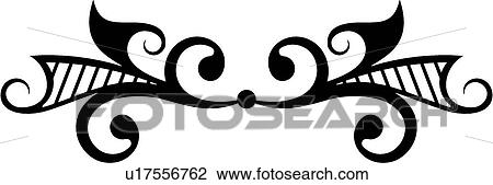 Clipart - decorative, art, deco, decoration, antique, design, accent. Fotosearch