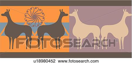 Clipart - decorative, art, deco, decoration, antique, design, accent. Fotosearch