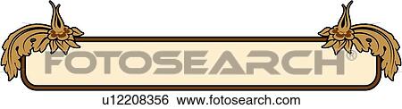 Clip Art - vintage, art, cartouche, classic, background, antique, accent. Fotosearch