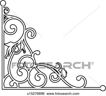 Clip Art - vintage, art, cartouche, classic, background, antique, accent. Fotosearch