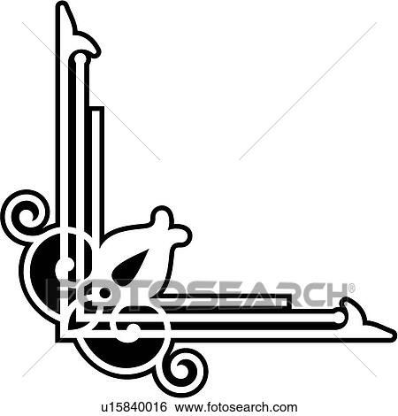 Clip Art - vintage, art, cartouche, classic, background, antique, accent. Fotosearch