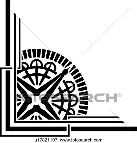Clip Art - vintage, art, cartouche, classic, background, antique, accent. Fotosearch