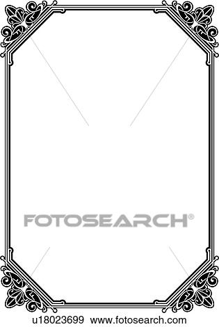 Clip Art - vintage, art, cartouche, classic, background, antique, accent. Fotosearch