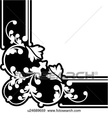 Clip Art - vintage, art, cartouche, classic, background, antique, accent. Fotosearch