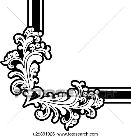 Clip Art - vintage, art, cartouche, classic, background, antique, accent. Fotosearch