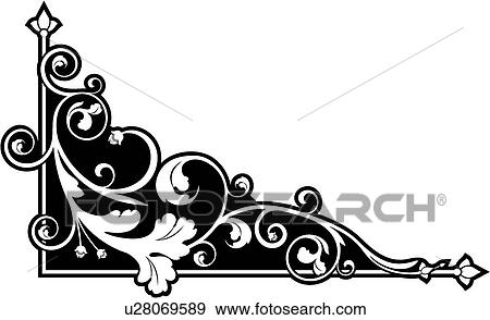 Clip Art - vintage, art, cartouche, classic, background, antique, accent. Fotosearch