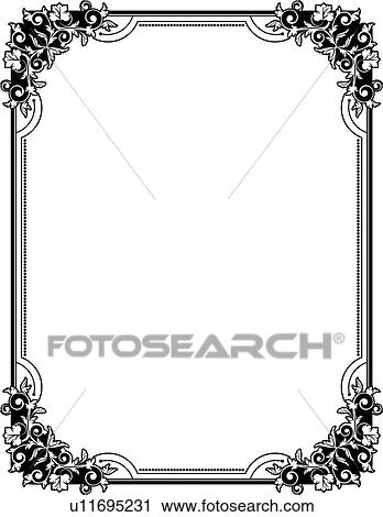 Clipart - vintage, art, cartouche, classic, background, antique, accent. Fotosearch
