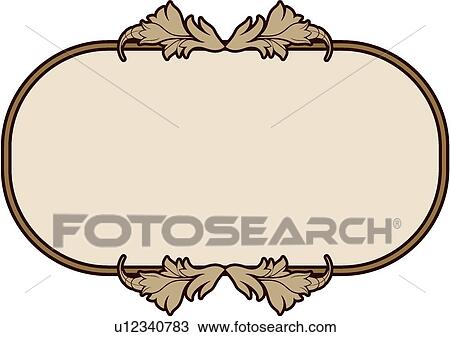 Clipart - vintage, art, cartouche, classic, background, antique, accent. Fotosearch