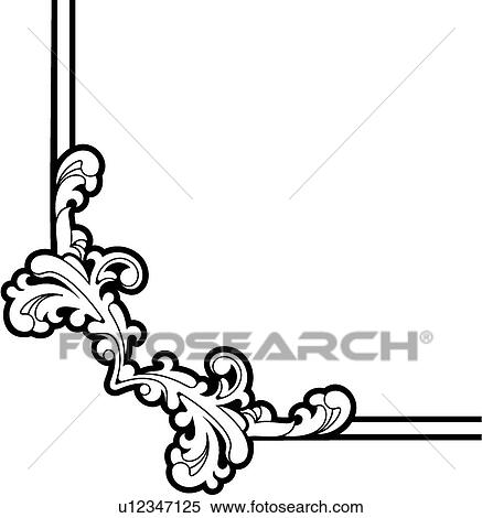 Clipart - vintage, art, cartouche, classic, background, antique, accent. Fotosearch