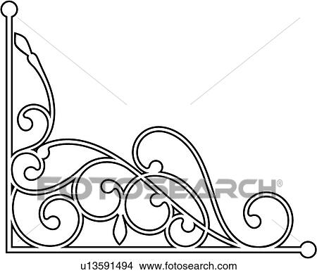 Clipart - vintage, art, cartouche, classic, background, antique, accent. Fotosearch