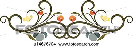 Clipart - vintage, art, cartouche, classic, background, antique, accent. Fotosearch