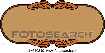 Clipart - vintage, art, cartouche, classic, background, antique, accent. Fotosearch