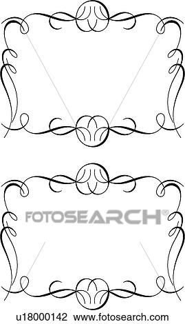 Clipart - vintage, art, cartouche, classic, background, antique, accent. Fotosearch