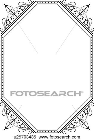 Clipart - vintage, art, cartouche, classic, background, antique, accent. Fotosearch
