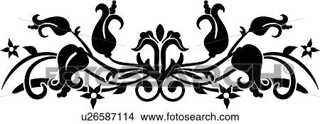 Clipart - vintage, art, cartouche, classic, background, antique, accent. Fotosearch