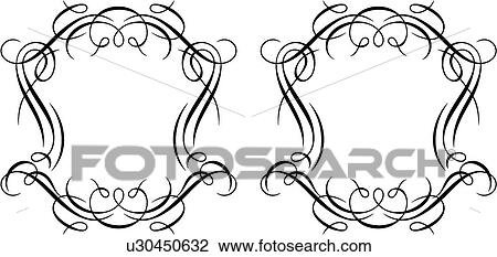 Clipart - vintage, art, cartouche, classic, background, antique, accent. Fotosearch