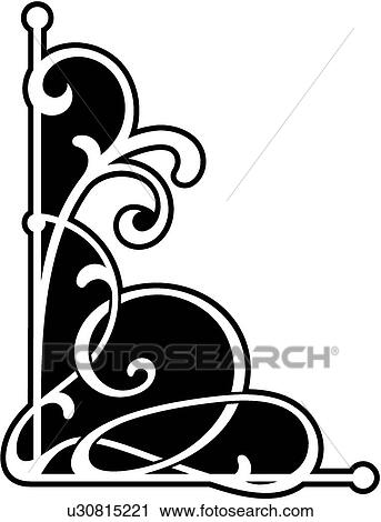 Clipart - vintage, art, cartouche, classic, background, antique, accent. Fotosearch