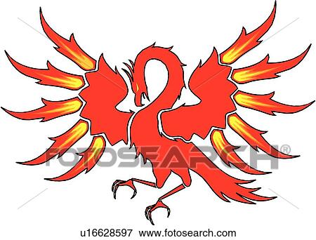 Clip Art of Phoenix u16628597 - Search Clipart, Illustration Posters ...