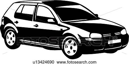 Vw, golfe Clipart | u13424690 | Fotosearch