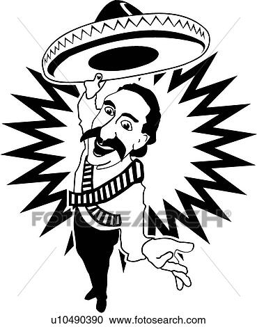 メキシコ人 牧場労働者 クリップアート 切り張り イラスト 絵画 集 U Fotosearch