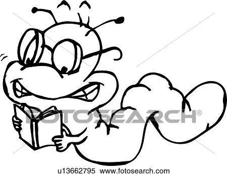 蛀書虫剪圖clipart U Fotosearch