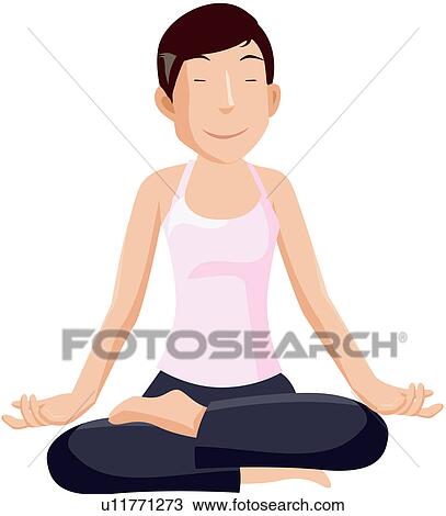 Clipart of legs, mediation, position, crossed, leisure u11771273 ...