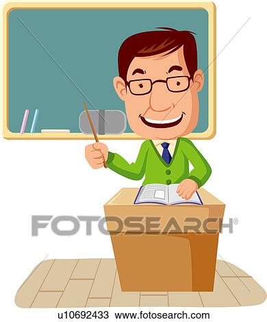 Clipart of class, teaching, mentor, full age, classroom u10692433 ...