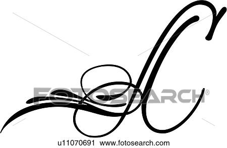 Alphabet Capital Letter Lettered Pinstripe Pinstriping Uppercase C