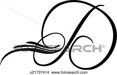 Alphabet Capital Letter Lettered Pinstripe Pinstriping Uppercase D