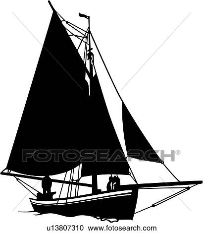 Download Clipart of , boat, fishing, sailboat, sailing, sport ...