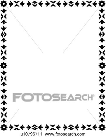 Download Clipart of , amish, blank, border, fancy, folk art, frame ...