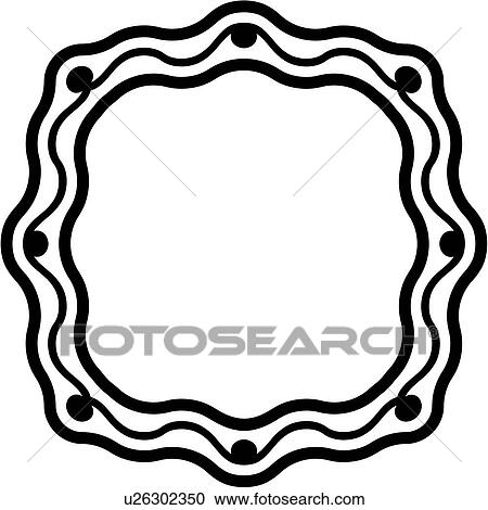 Clipart of , blank, border, circle, fancy, frame, panel, shapes ...