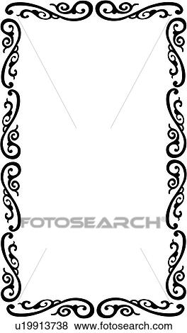 Download Clip Art of , blank, border, fancy, frame, rectangle, sign ...