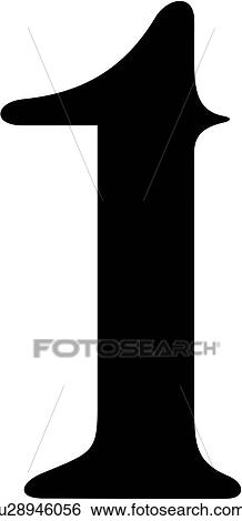 1 olde victorian number numeral numeric victorian clip art