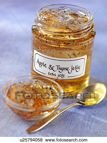 Apple And Thyme Jelly - Non Exclusive View Large Photo Image Stock Photo - Apple And Thyme Jelly - Non Exclusive. Fotosearch