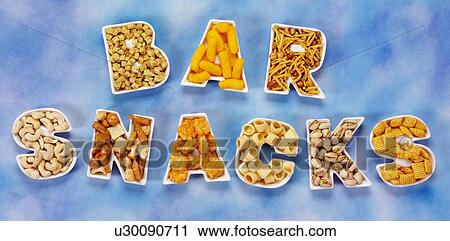 Bar Snacks on Blue - Non Exclusive View Large Photo Image Stock Image - Bar Snacks on Blue - Non Exclusive. Fotosearch