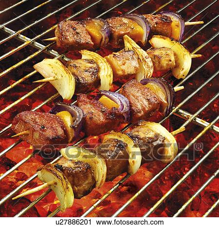 Stock Image - Bareque Kebabs. Fotosearch