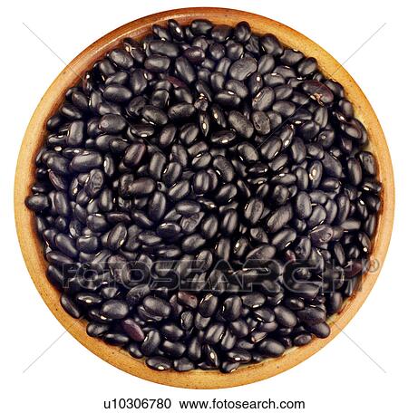 Stock Image - Black Beans on White - Non Exclusive. Fotosearch