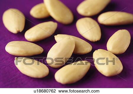 Stock Image - Blanched Almonds - Non Exclusive. Fotosearch