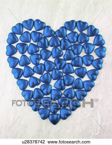 Stock Image - Blue Chocolate Heart - Non Exclusive. Fotosearch